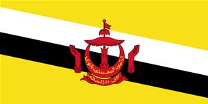 Flag of Nation of Brunei, the Abode of Peace