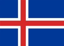 Flag of Republic of Iceland 